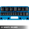 VEVOR 19-Piece Heavy-Duty 1/2 Inch Impact Socket Set - Premium Chrome Vanadium Strength