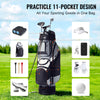 Golf Cart Bag - Black & Grey & White