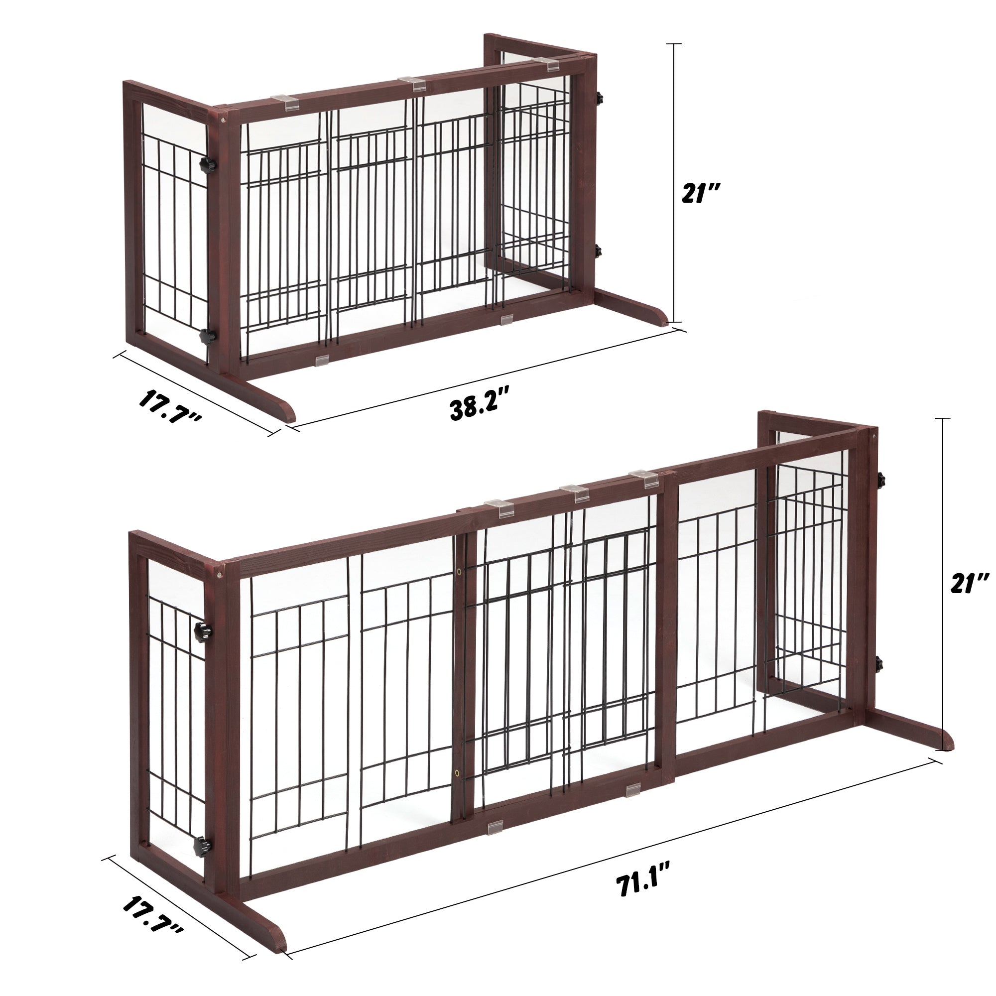 Adjustable Wooden Pet Gate