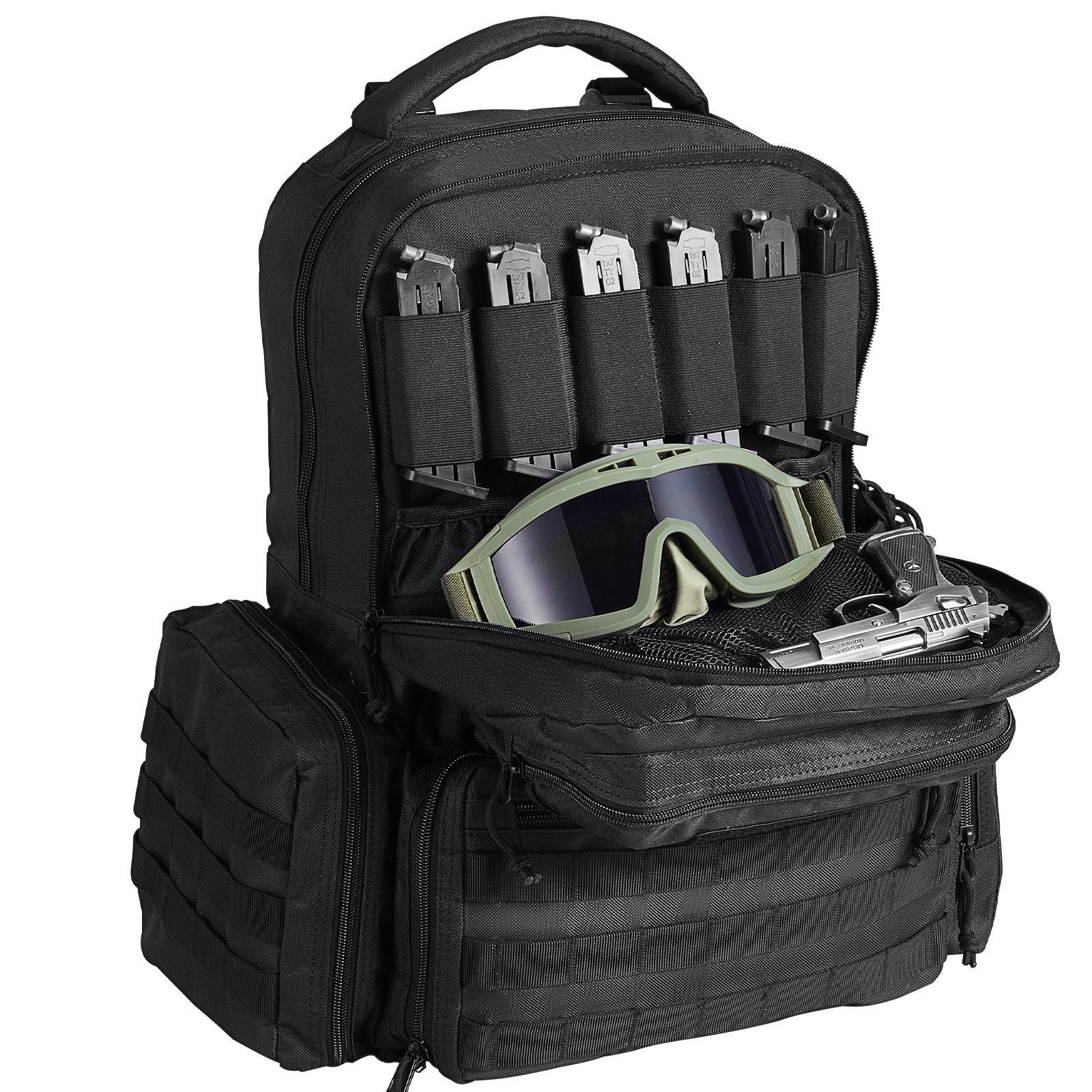 Tactical Range Backpack for 6 Pistols