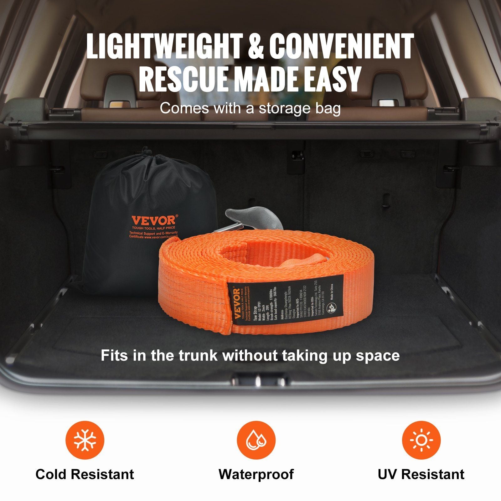 Heavy-Duty 17k lbs ATV Tow Strap