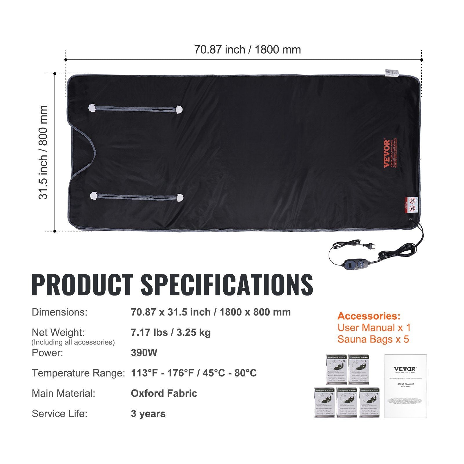 VEVOR Infrared Detox Sauna Blanket