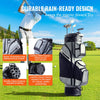 Golf Cart Bag - Black & Grey & White