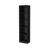 Sleek Black 5-Tier Bookcase for Modern Homes