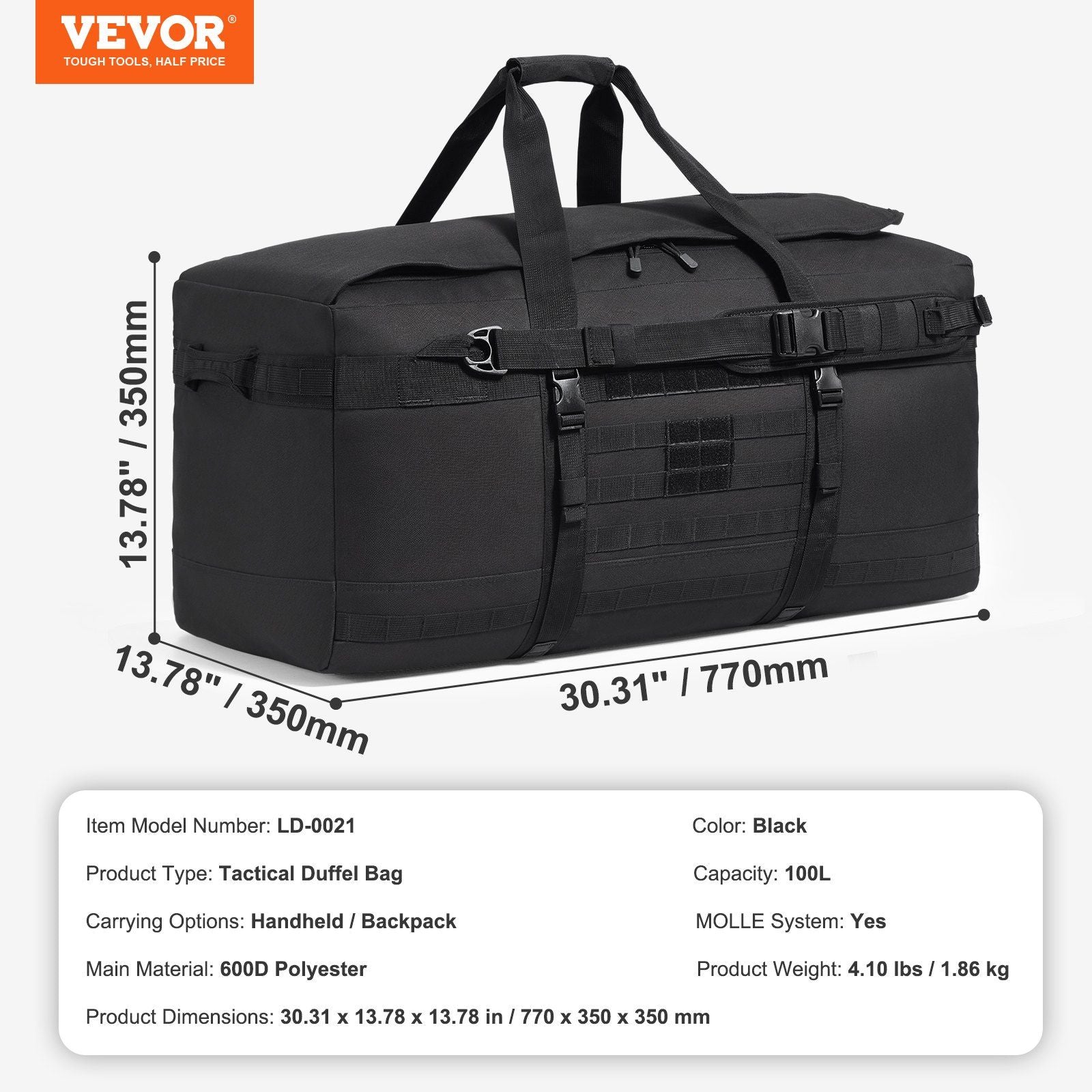 100L Tactical Travel Bag