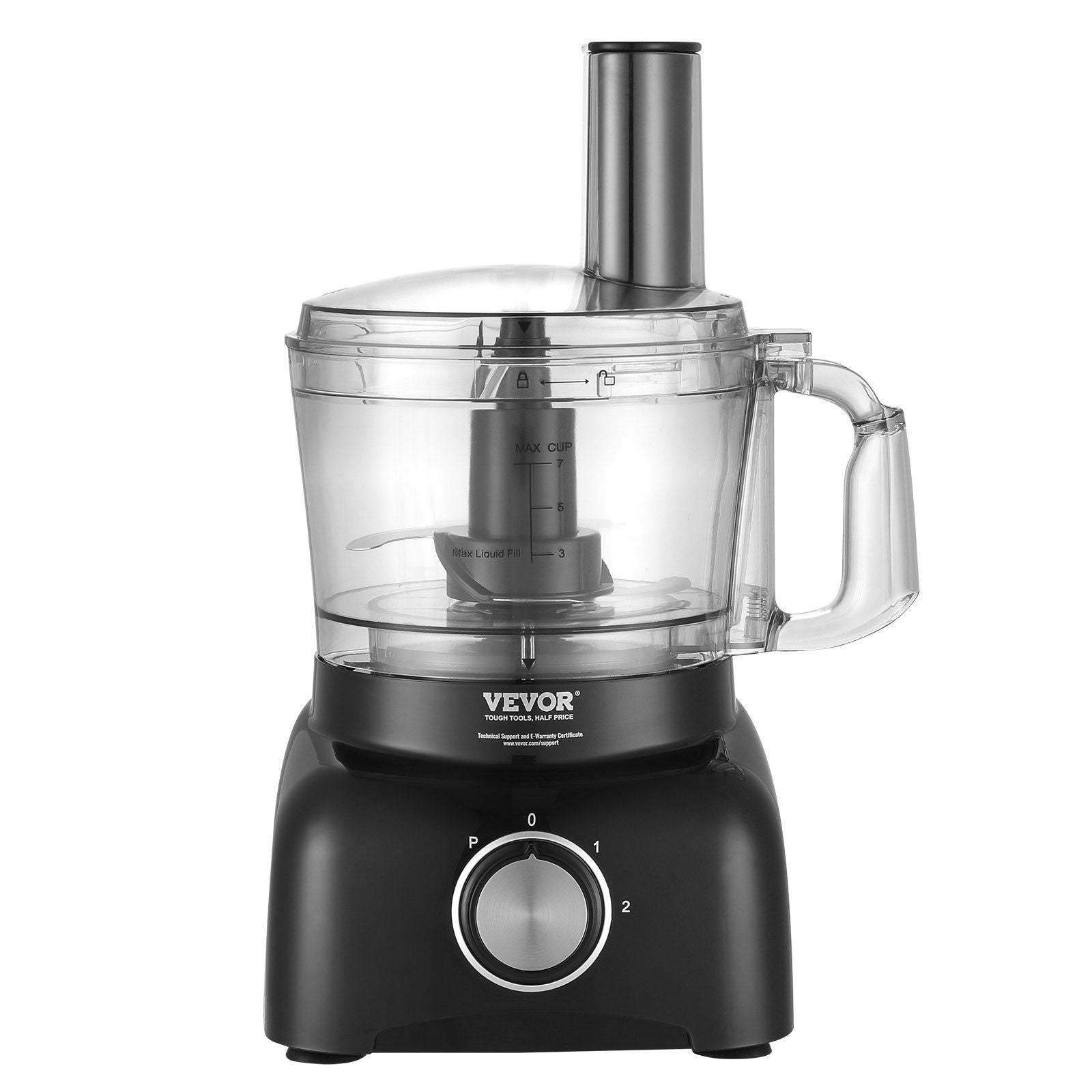 VEVOR Food Processor, 7-Cup Vegetable Chopper for Chopping, Mixing, Slicing, and Kneading Dough, 350 Watts Stainless