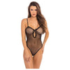 Rene Rofe Undone See Through Bodysuit Black O/S