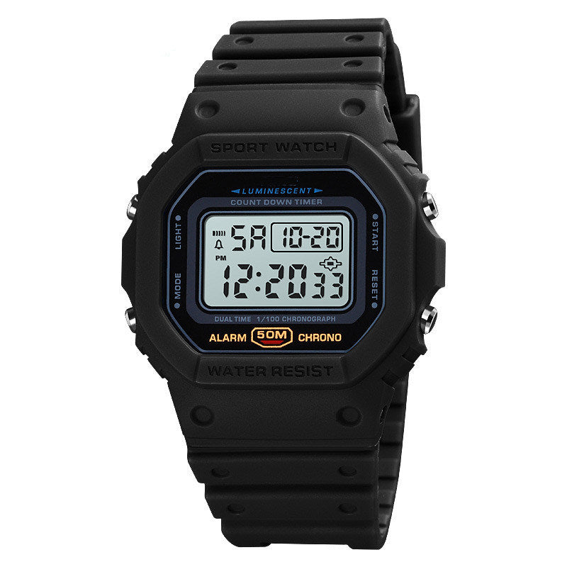 Classic Digital Timepiece Waterproof Watch