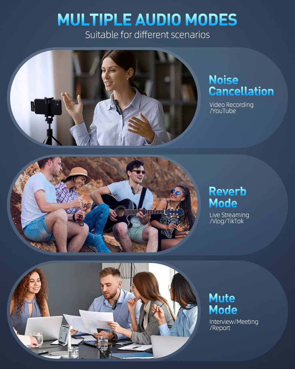 Wireless Lavalier Lapel Microphone