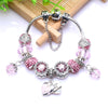 Silver Rhinestone Charm Bracelet