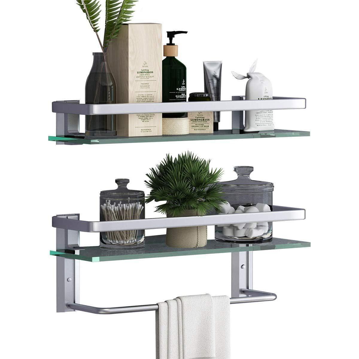 Premium Tempered Glass Floating Shelf