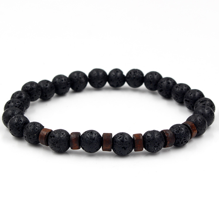 Black Volcanic Stone Bracelet