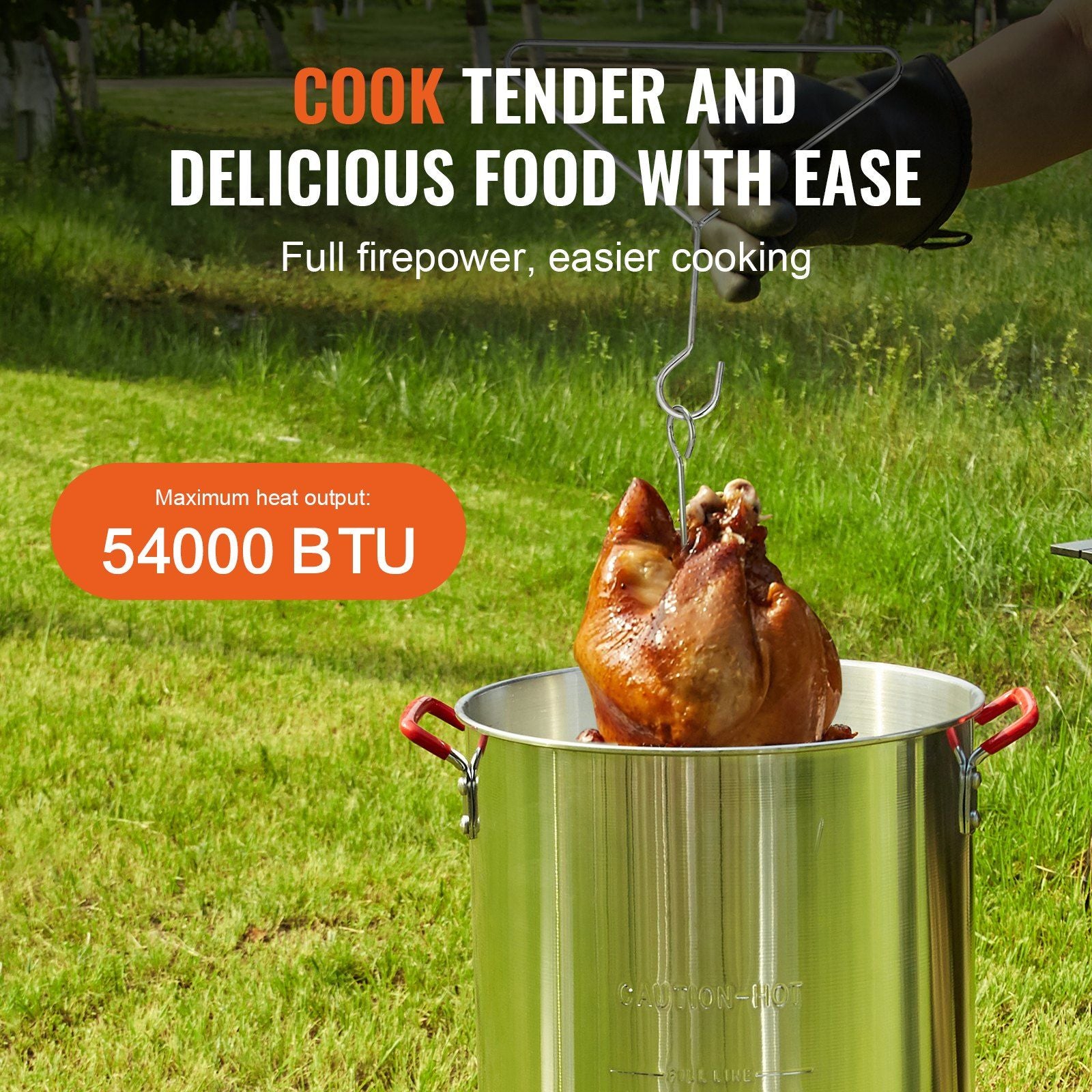 VEVOR 30-Quart Outdoor Turkey Fryer and Seafood Steamer Set with Complete Accessories