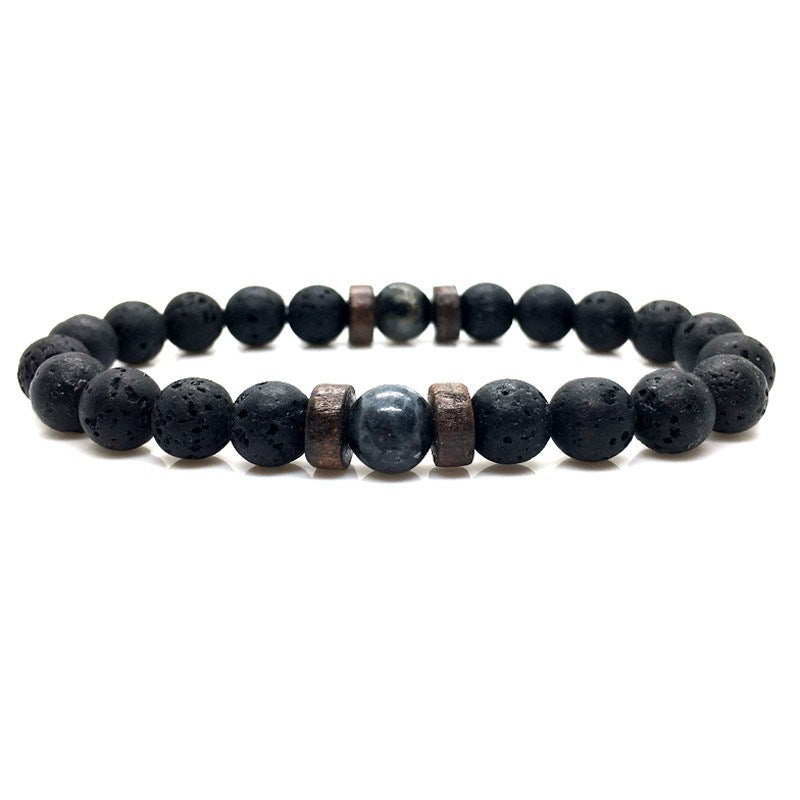 Black Volcanic Stone Bracelet