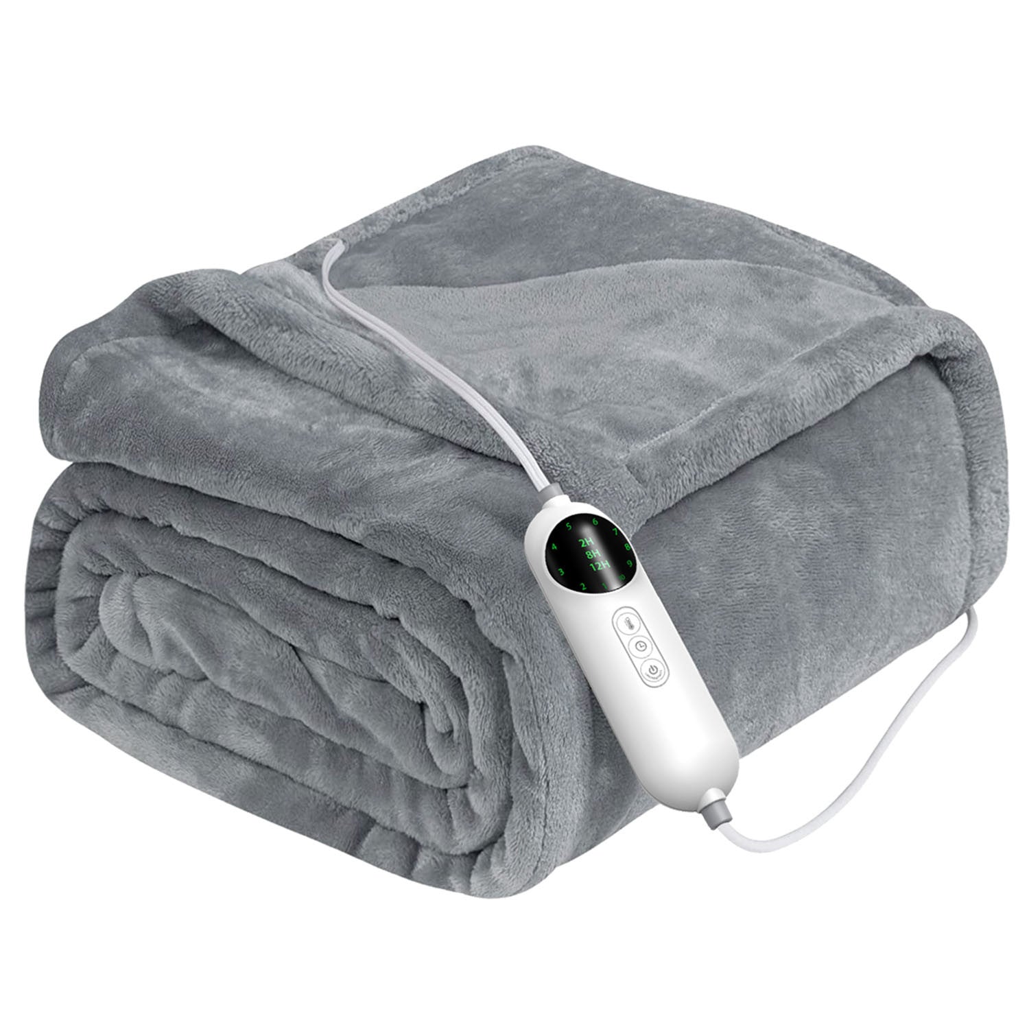 Plush Dual-Sized Electric Heating Throw Blanket