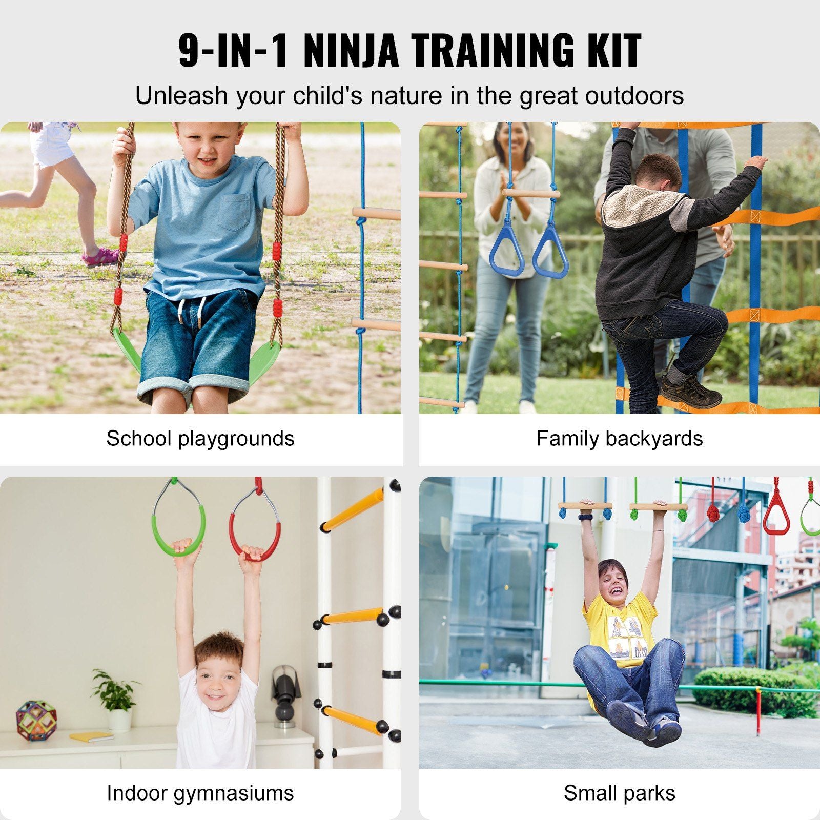 Kid's Ninja Warrior Obstacle Course Set