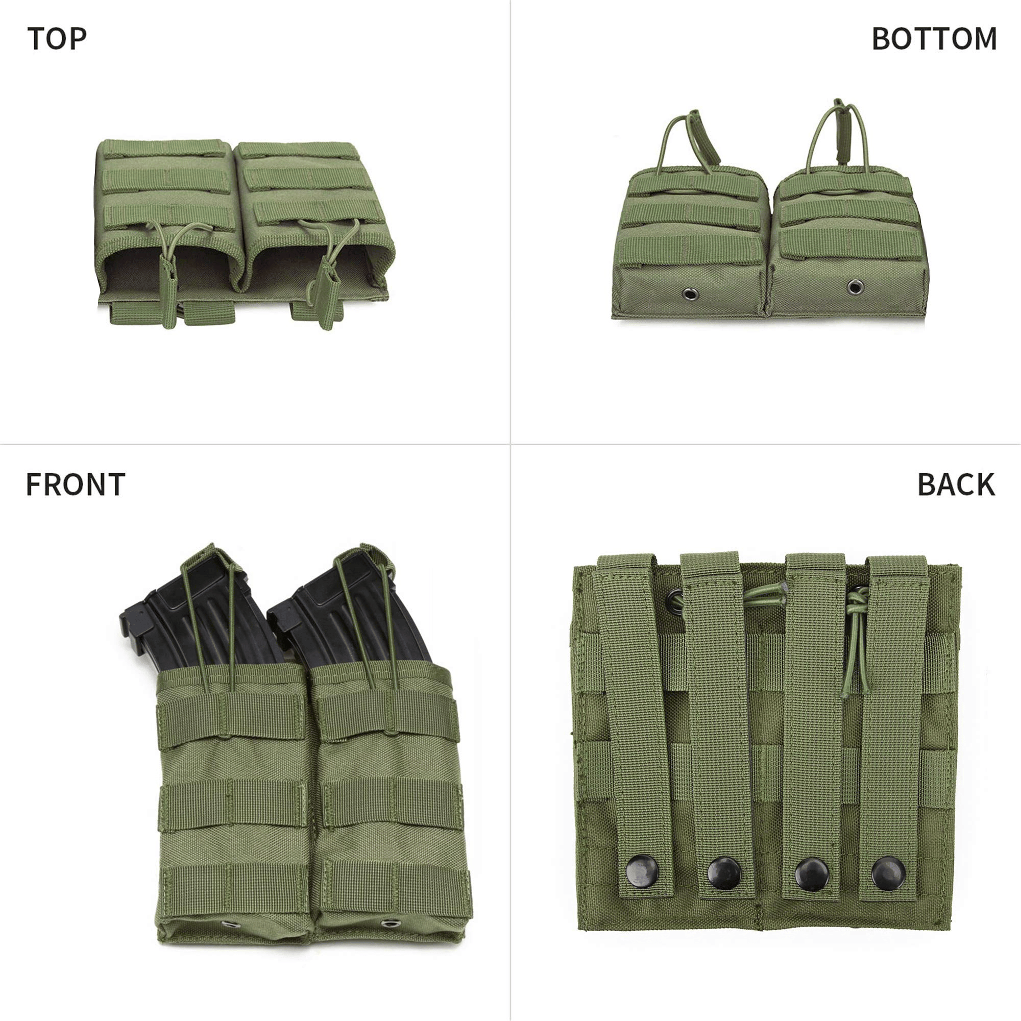 Triple Open Top MOLLE Magazine Pouch for Tactical Gear