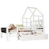 Whimsical Loft Bed with Chalkboard Ends and Storage for Kids - Sturdy Wooden Design