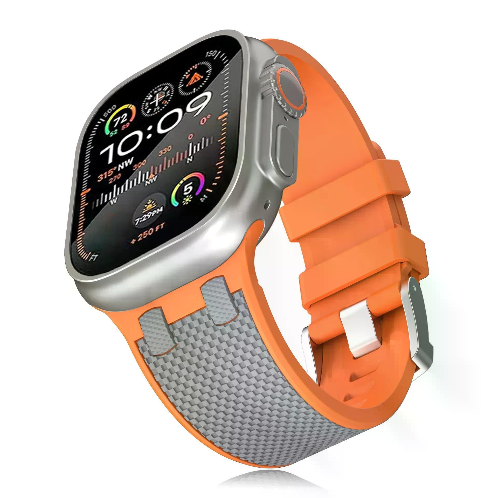 Silicone Carbon Fiber Watch Band