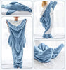 Snuggly Shark Fleece Hoodie Blanket - Fun Onesie for All Ages!