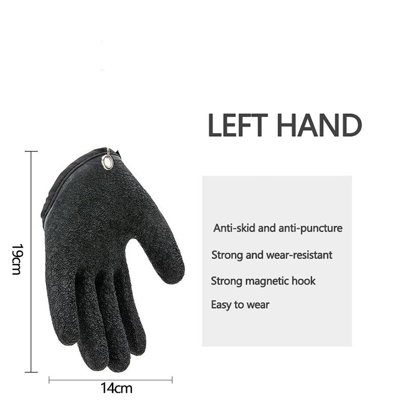 Professional Anti-Slip Fishing Gloves for Puncture Protection - Left/Right Hand Latex Hunting Gear