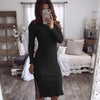 Elegant Round Neck Slim Fit Dress