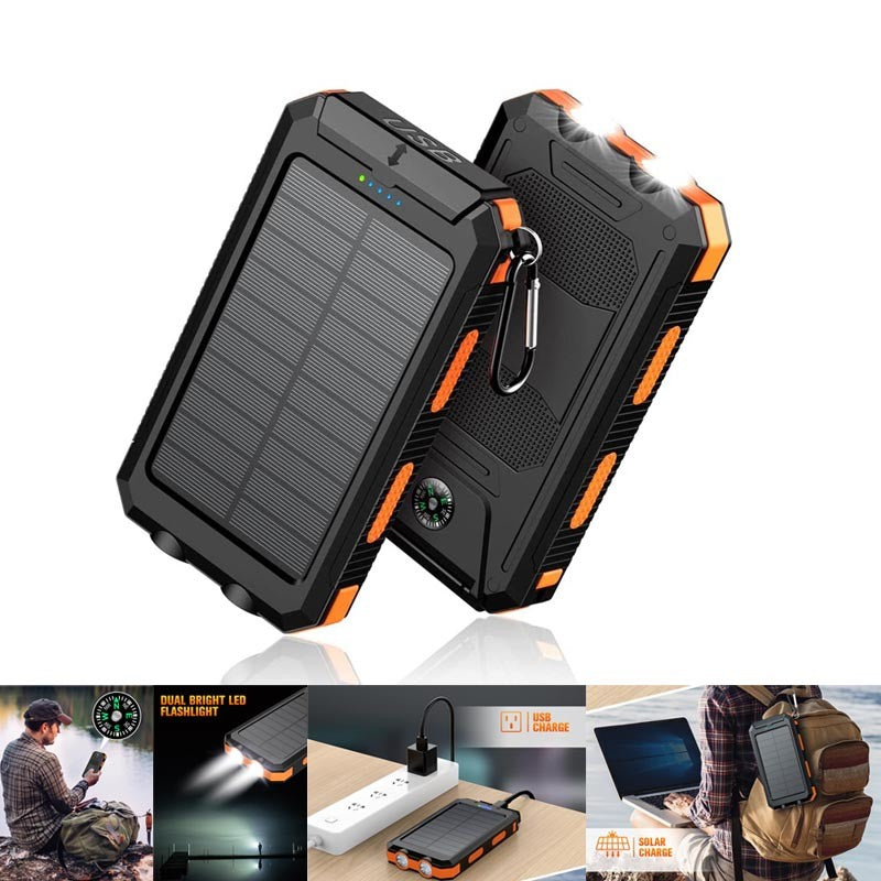 Ultimate 10000mAh Adventure Power Bank with Solar Charging