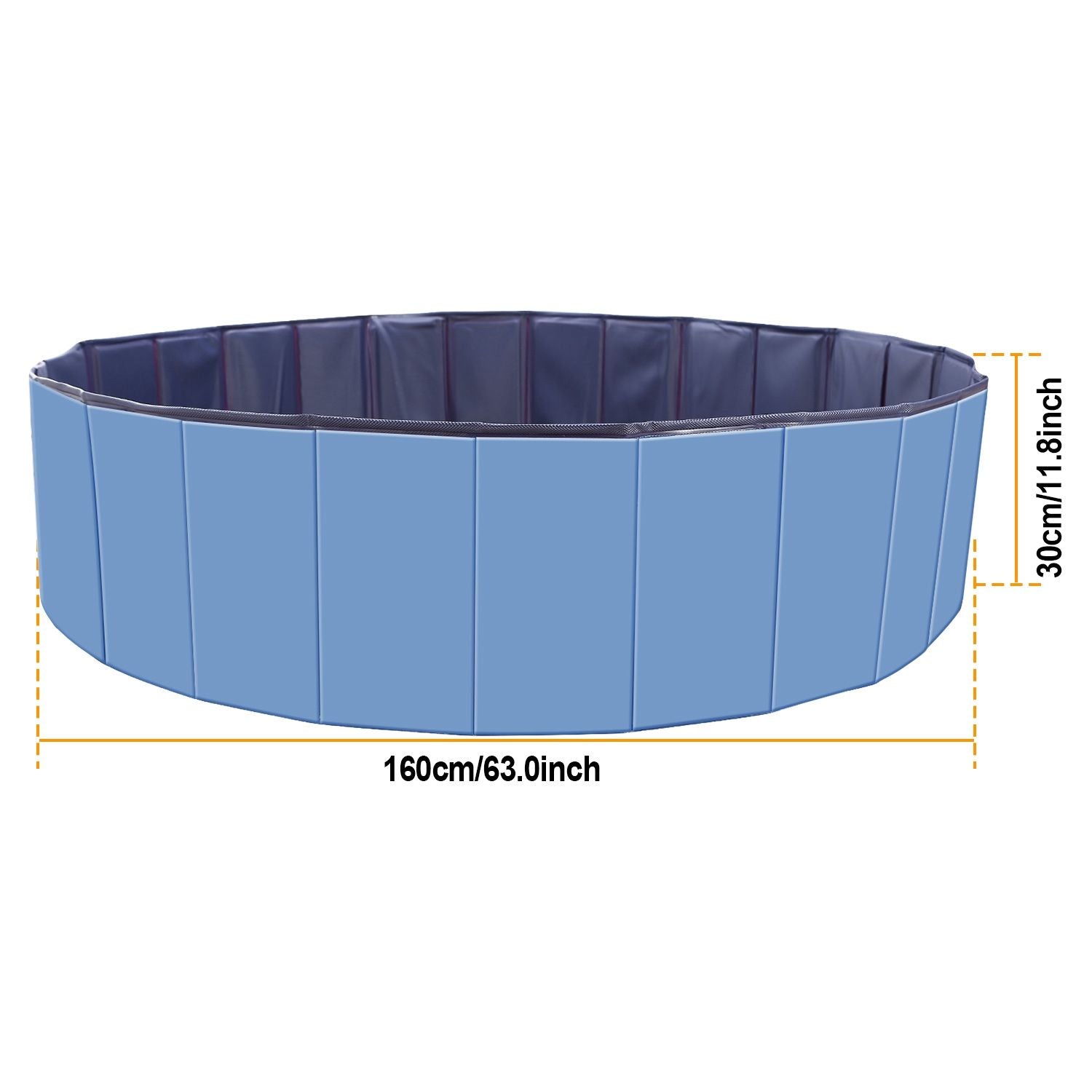 Portable Foldable PVC Pet Pool - Summer Fun Bathing Tub for Dogs and Kids