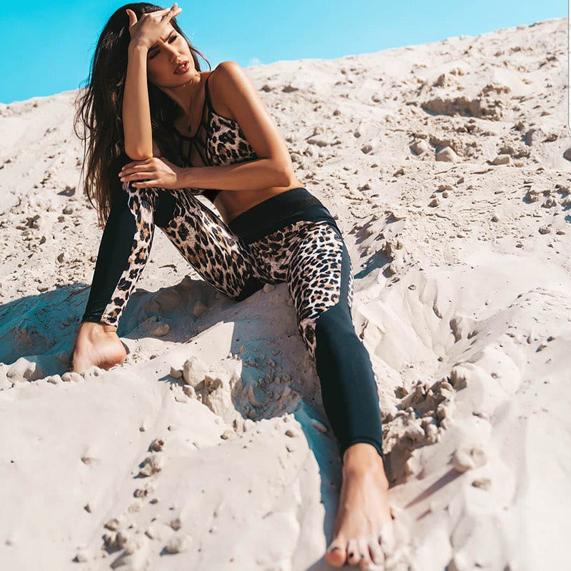 Fierce Leopard Print Activewear Set