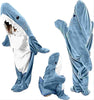 Snuggly Shark Fleece Hoodie Blanket - Fun Onesie for All Ages!