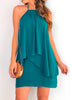 Backless Sling Dress with Irregular Hem