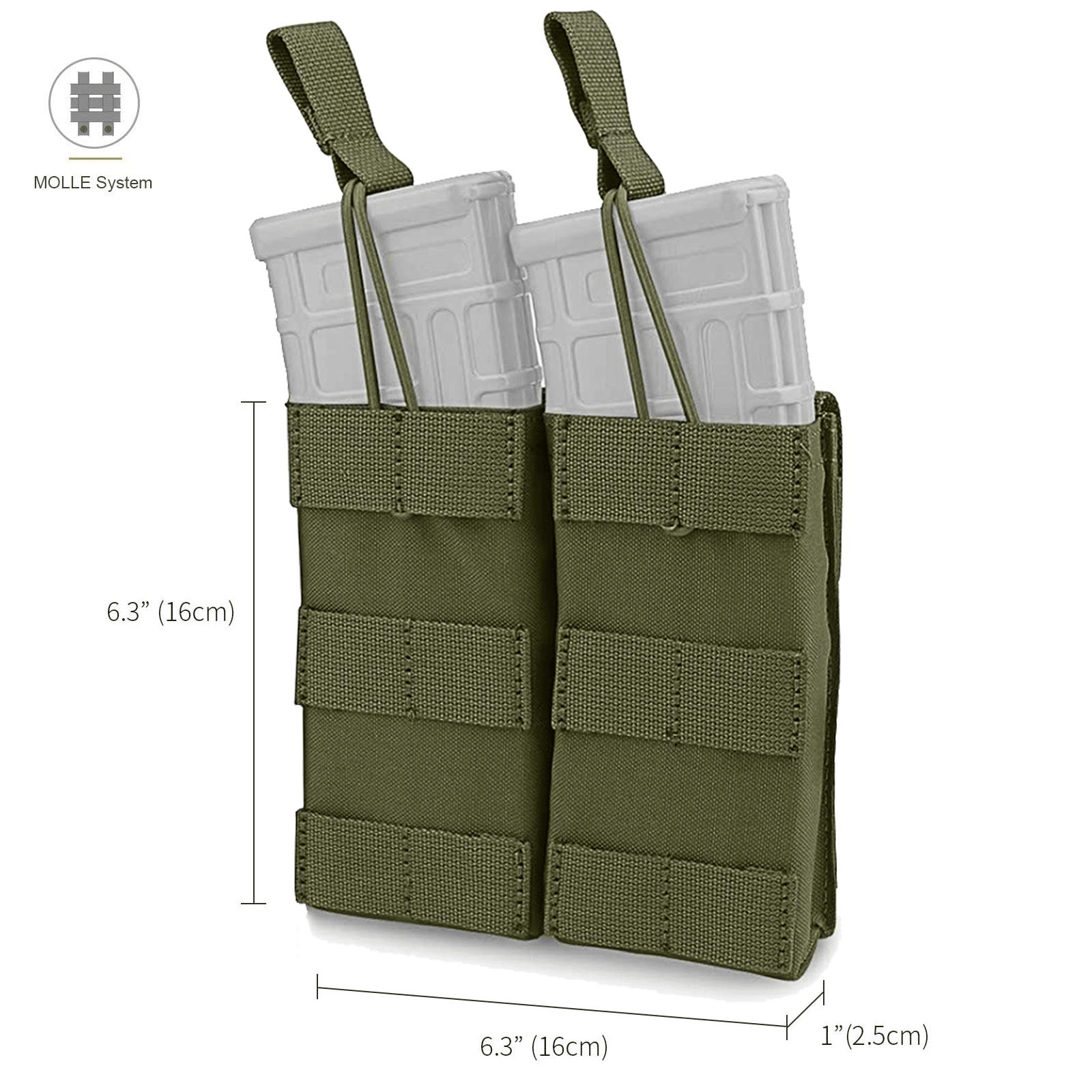 Triple Open Top MOLLE Magazine Pouch for Tactical Gear