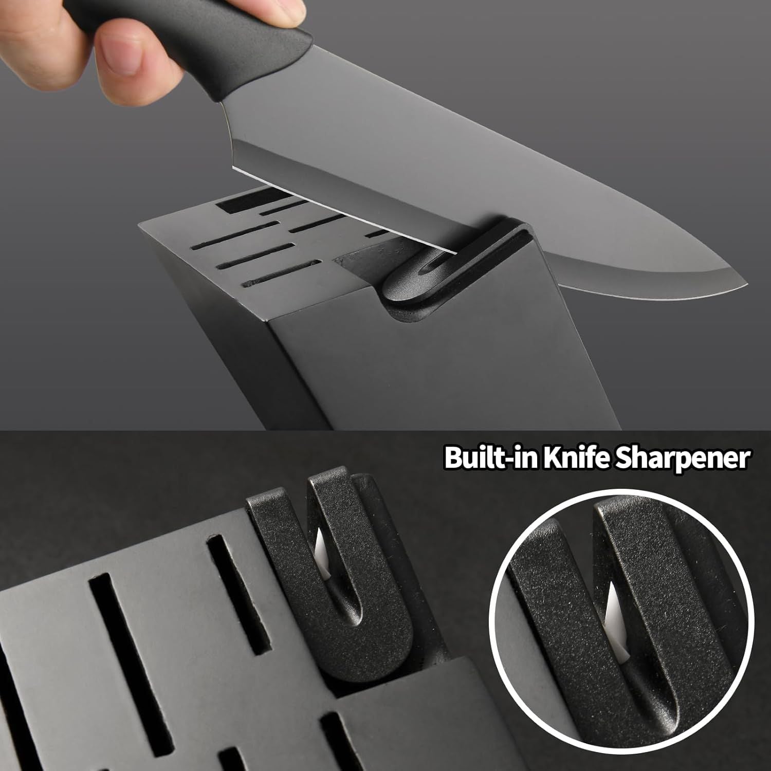 Ultimate 15-Piece Chef's Knife Collection with Elegant Wooden Block and Cutting Board – Superior German Steel