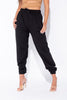 BLACK TIE WAIST OVERSIZED JOGGERS