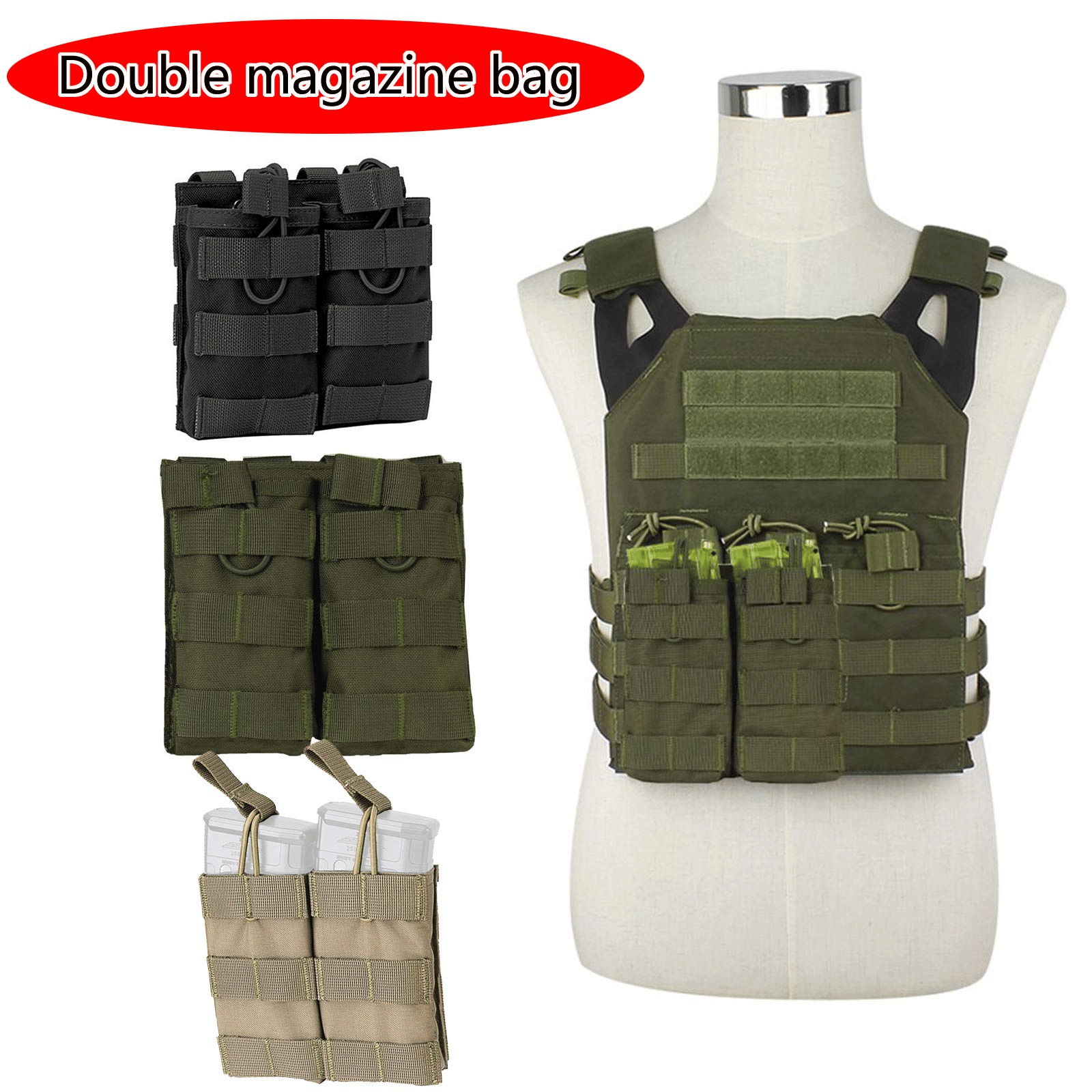 MOLLE Triple Magazine Carrier Pouch