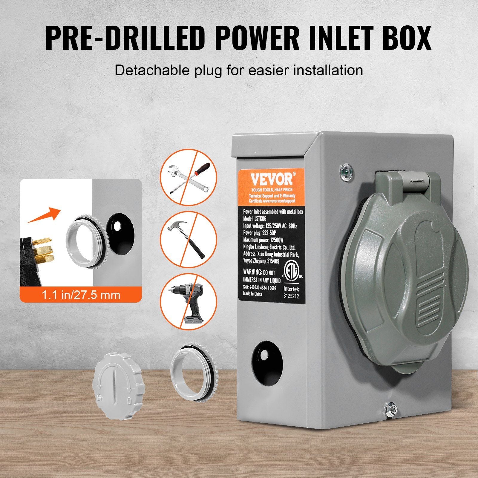 50A Heavy-Duty Generator Cord Kit