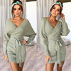 V Neck Long Sleeve Dress