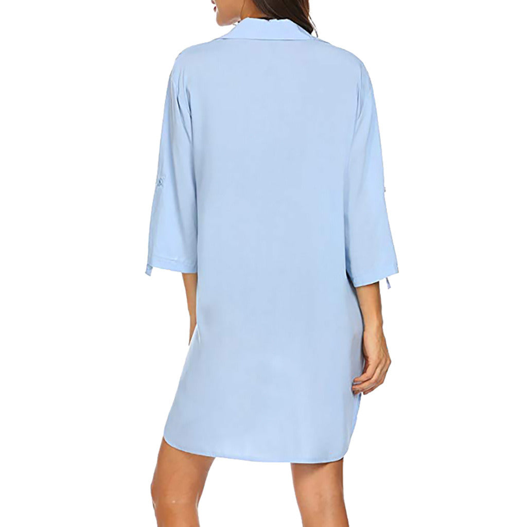 Chic Deep V Neck Beach Blouse