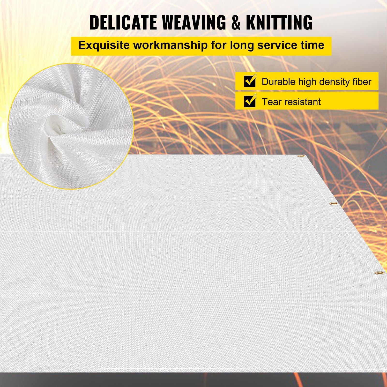 Heavy-Duty Fiberglass Fire Blankets - 2 Pack