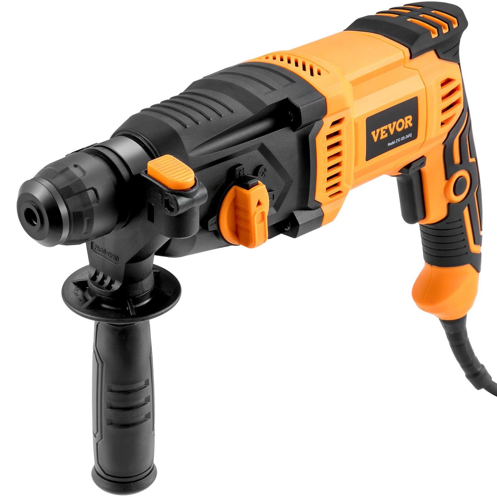 VEVOR Heavy-Duty SDS-Plus Rotary Hammer Drill with 4 Function Modes and 1" Max Drilling Diameter