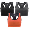 3-Pack Comfort Fit Padded Sports Bra