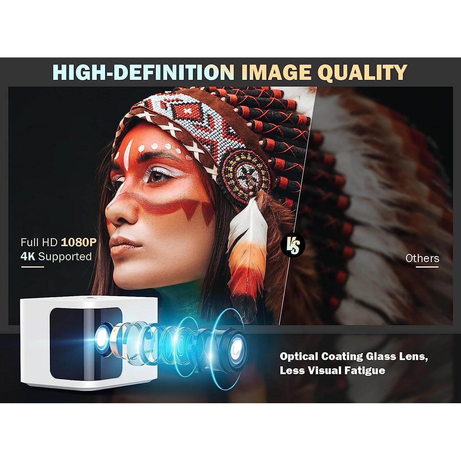 Mini Bluetooth Projector 4K