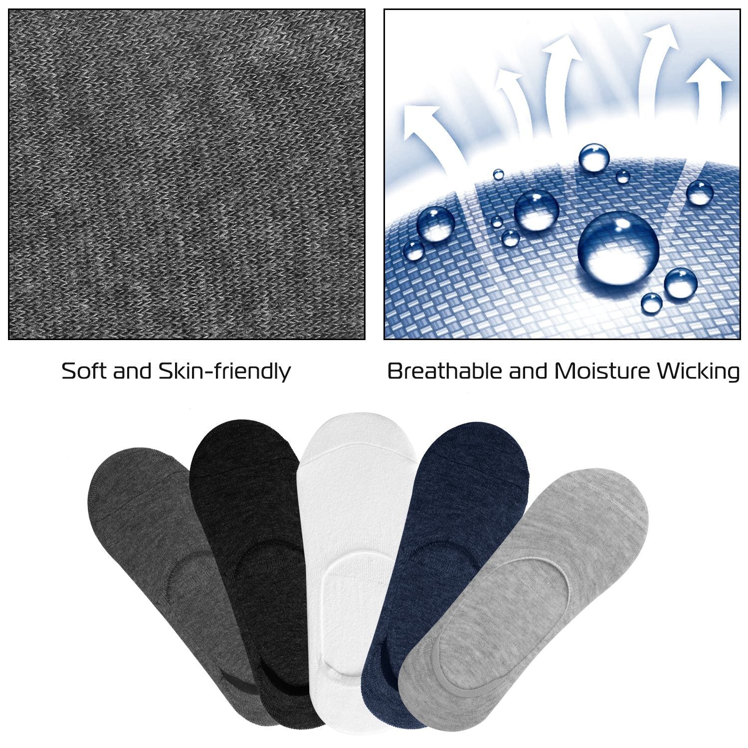 Invisible Comfort Socks (5 Pairs)