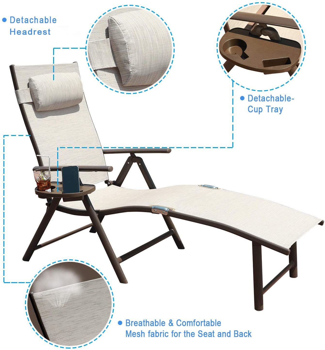 Elegant Adjustable Outdoor Lounge Chairs