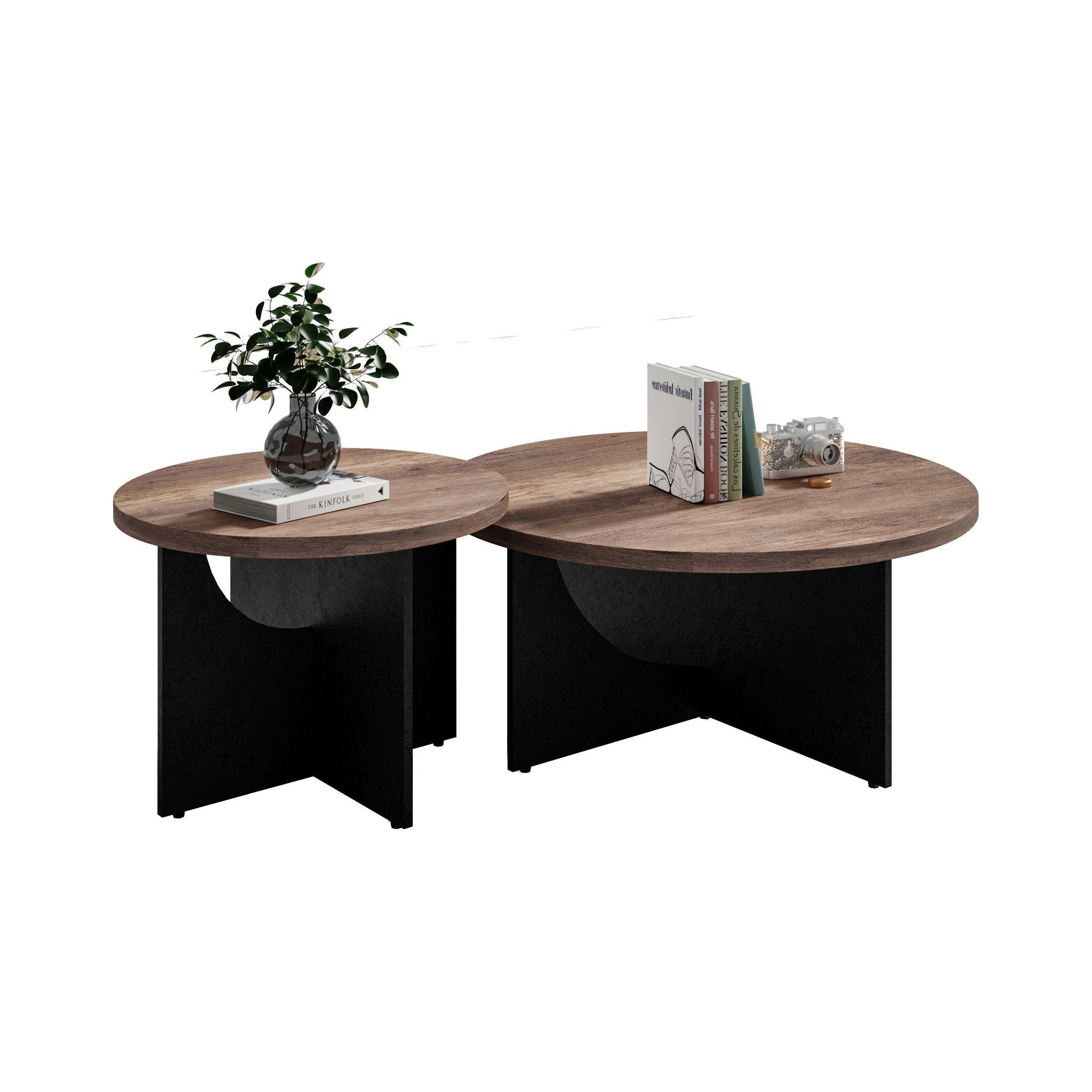 Stylish 35 Inch Vintage Round Coffee Table for Modern Living Spaces