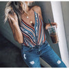 Chic Striped V-Neck Tank Top