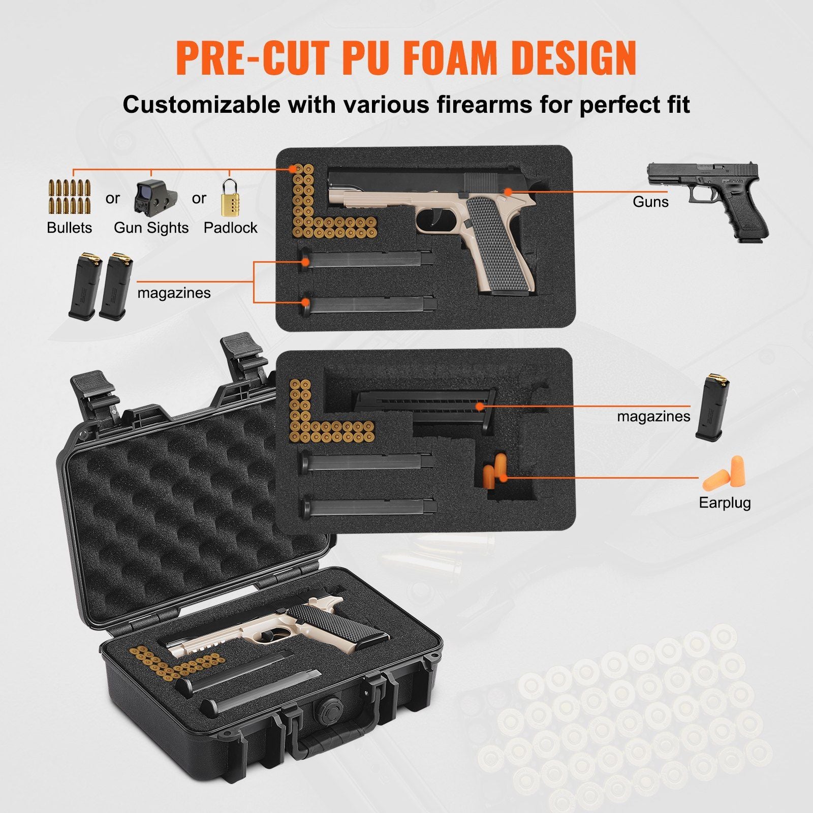 TSA-Approved Waterproof Gun Case