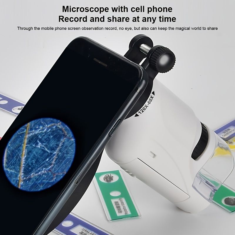 Mini LED Pocket Microscope for Kids