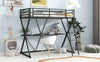 Industrial Twin Loft Bed with Integrated Study Desk