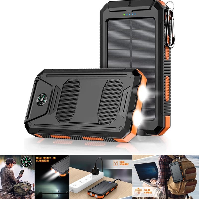 Ultimate 10000mAh Adventure Power Bank with Solar Charging